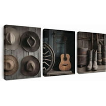 Hieng Canvas Art Prints,Set of 3 Mediterranean Landscape Watercolor Canvas Art Prints for Living Room Bedroom Decor Seasonal Gift Wall Decorations