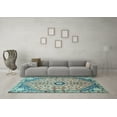 thumbnail image 3 of Ahgly Company Indoor Rectangle Persian Light Blue Traditional Area Rugs, 7' x 9', 3 of 4