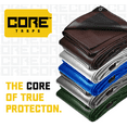 thumbnail image 2 of Core Tarps 10 Mil Heavy Duty Tarp Tarpaulin Waterproof Cover, Green and Black 40 x 40Ft, 2 of 7