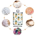 thumbnail image 6 of Yayeee 2 Pack Qtip Holder Bathroom Cotton Swab Canister with Lid Clear Dispenser Set, Pineapple, 6 of 6