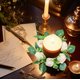 thumbnail image 1 of Corona de peonía para candelabro, flores de imitación, decoración para fiestas europeas, decoración de escritorio para bodas, decoración del hogar, guirnalda de flores simuladas para, 1 of 7