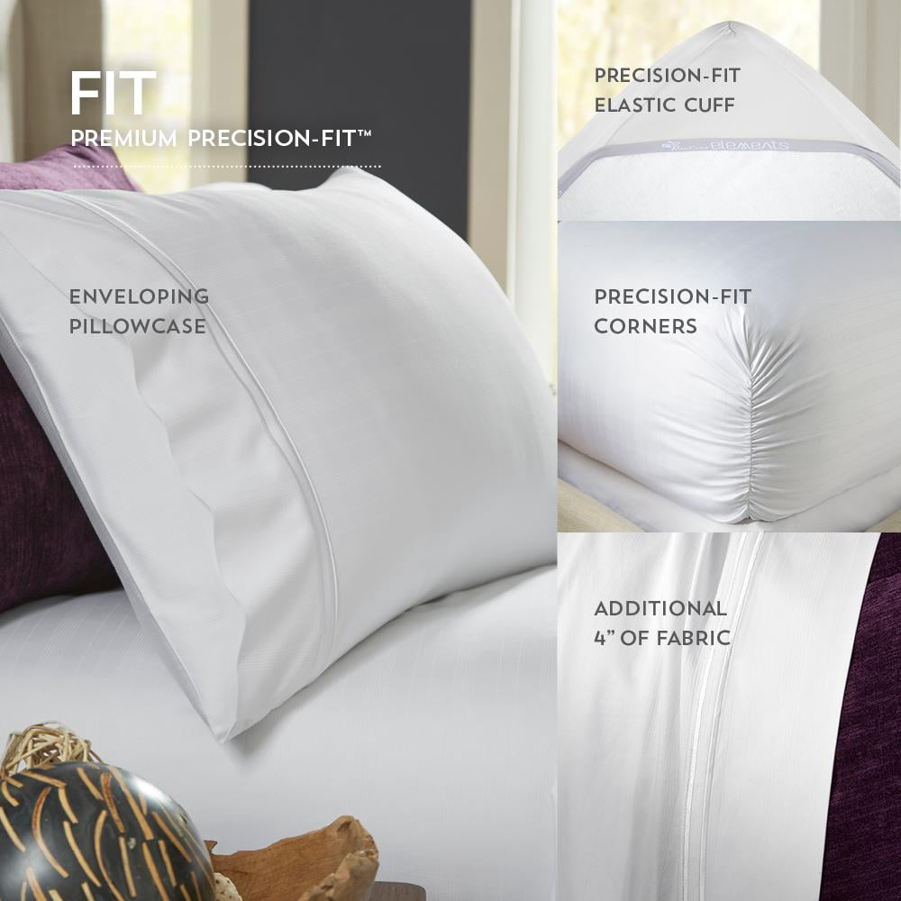 New Purecare Bamboo Elemnet Terrene Premium Queen Dove Gray Sheet Set 70% Bamboo, 30% Rayon