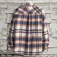 thumbnail image 7 of IROINNID Shirt with Pocket for Men Turndown Long Sleeve Plaid Long-sleeve Button-down With s Shirt,Blue, 7 of 7