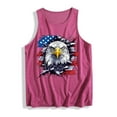 thumbnail image 4 of Fartey Womens American Flag Tank Tops 4th of July Sleeveless Crew Neck Shirts Stars Stripes Graphic Tees Independence Day Patriotic Top Festival Blouses Red L, 4 of 4
