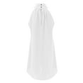 thumbnail image 5 of Vestido largo informal sin mangas con abertura para mujer: vestido largo de verano para la playa, corte A plisado, tallas S-XXL, 5 of 5