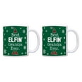 thumbnail image 1 of ThisWear Grandpa Christmas Presents Best Elfin Grandpa Ever Mug Set 11 ounce 2 Pack Coffee Mugs Green, 1 of 4