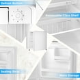 thumbnail image 6 of Antarctic Star Mini Fridge Compact Refrigerator with Freezer, Single Reversible Door, Dorm Fridge, Removable Glass Shelf, Defrost Button, for Bedroom, Office, Garage, 1.4 Cu. Ft, White, 6 of 14