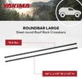 thumbnail image 4 of Yakima RoundBar Grand Système de Support de Toit Rond en Acier de 66”, Barres Transversales, Ensemble de 2, 4 of 9