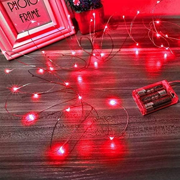 Led Fairy Lights Battery Operated, Mini Battery Powered Copper Wire Starry Fairy Lights for Bedroom, Christmas, Parties, Wedding, Centerpiece, Decoration (5m/16ft)