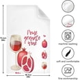 thumbnail image 4 of Watercolor Glass Wine Tea Towels Set of 1 Pomegranates Fruits Kitchen Dish Cloth with Hanging Loop, 18"x28"Lint-Free Absorbent Towel for Kitchen Drying Wiping and Cleaning, 4 of 6