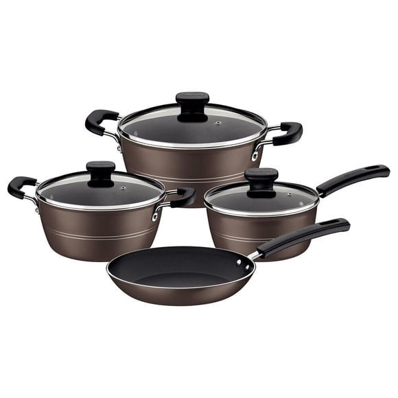 Batería de cocina Tramontina Sicilia Avellana 7 piezas
