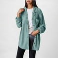 thumbnail image 2 of Aloohaidyvio Women's Oversized Button Down Shirts Office Drop Shoulder Blouse Long Sleeve Knit Dress Shirt with Pockets, 2 of 6