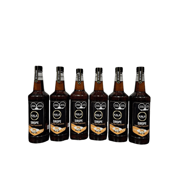 Kit de 6 Jarabes Kala Para Preparar Bebidas De 1 Lt Sabor Vainilla Francesa