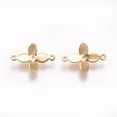 thumbnail image 2 of Brass Links connectors Real 18K Gold Plated Flower 15x11x1mm Hole: 1mm, 2 of 2