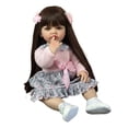 thumbnail image 4 of Muñecas de bebé realistas de 55 cm, muñecas recién nacidas de piel 3D, cuerpo suave para niños para colección, 4 of 8