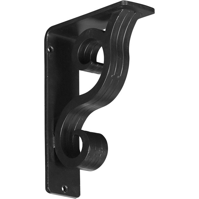 Ekena Millwork BKTM02X05X08TBE 2-Inch W x 5 1/2-Inch D x 8-Inch H Bedford Triple, Wrought Iron Bracket