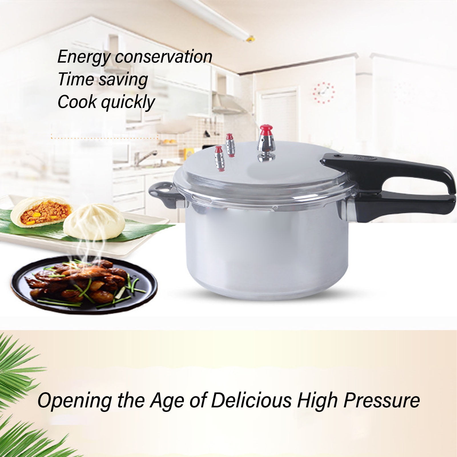 Stovetop Pressure Cooker Pressure Cooking Pot Kitchen Supplies Large Capacity Aluminium Alloy For Home For Soups 20cm 7.9in 4.5L