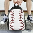 thumbnail image 7 of White Baseball Backpack Travel Bag For Men Women Lightweight Back Pack With Laptop Compartmen, 7 of 7