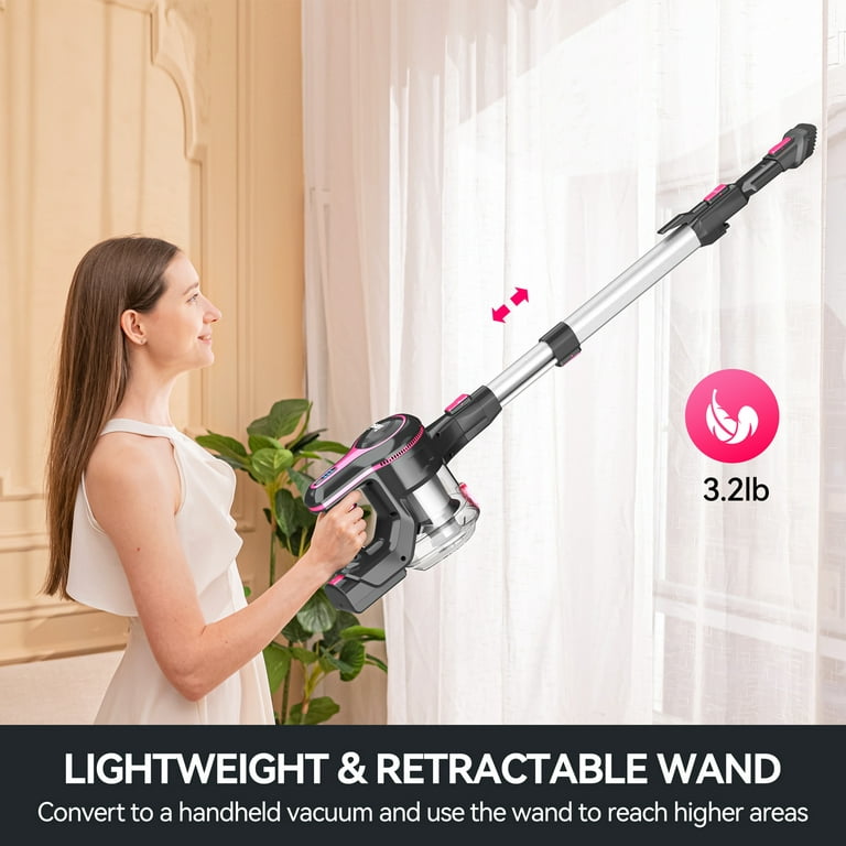 INSE Cordless Vacuum Cleaner, 6-in-1 Lightweight Stick Vacuum Up