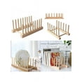thumbnail image 3 of Bamboo Wooden Dish Rack Plates Holder Kitchen Storage Cabinet Organizer For Dish, 3 of 6