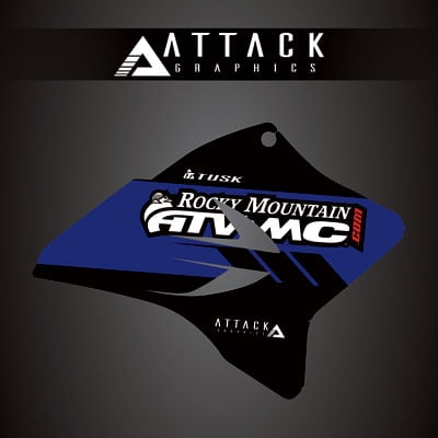 Attack Graphics Renegade Radiator Shroud Decal Blue for Yamaha TTR230 2008