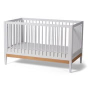 Little Seeds Clover 4-in-1 Convertible Baby Crib, Crib to Toddler Bed, True White/Natural