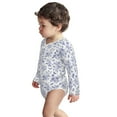 thumbnail image 3 of Xecao Floral Butterfly Print Baby unisex-baby Cotton Long-sleeve Bodysuits-6 Months, 3 of 6
