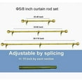 thumbnail image 5 of Yafa Home Fashion Adjustable Curtain Rod for Windows, 3/4 inch Pole Single Curtain Rod With Ball Finials, All Hardware included., 5 of 7