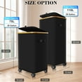 thumbnail image 5 of Large Laundry Hamper with Wheels and Brakes, 20 Gallon Capacity, Foldable Clothes Basket with Bamboo Frame, Oxford Fabric for Odor Control, Ideal for Dorm, RV-Black, 5 of 9