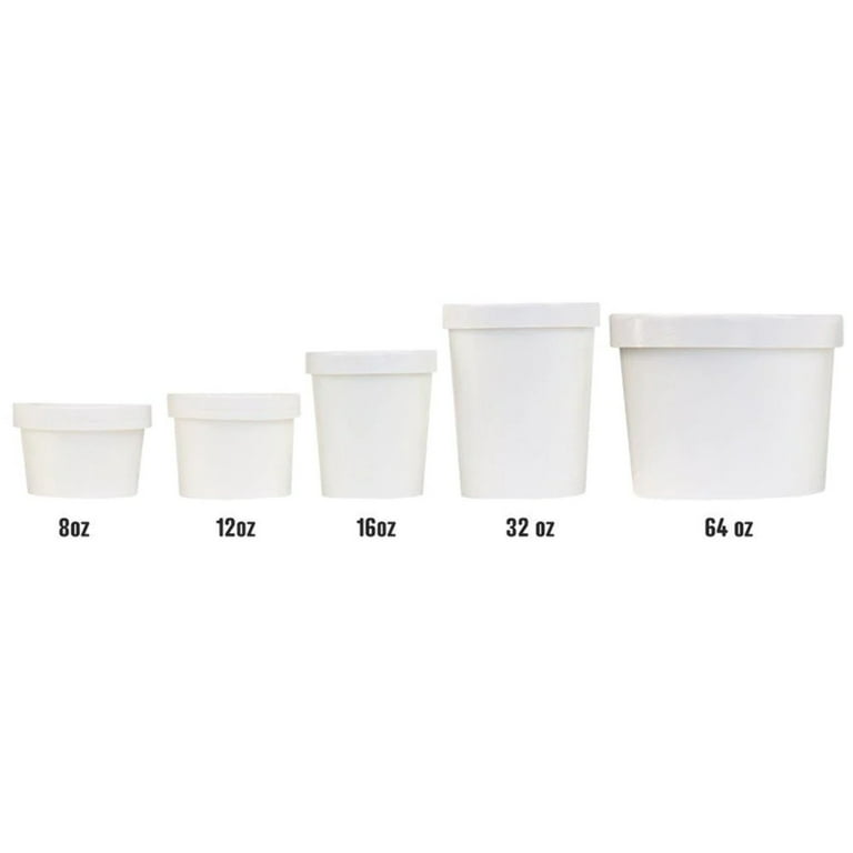 UNIQIFY® Pint 16 oz Ice Cream To Go Containers With Non-Vented Lids 