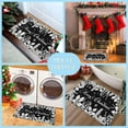 thumbnail image 6 of Black Christmas Doormat Outdoor Entrance Non-Slip Holly Pine Branches Pinecones Front Door Mat Merry Xmas Decor Washable Winter Welcome Doormat 17"x30" Christmas Decorations for Home Indoor Outdoor, 6 of 6