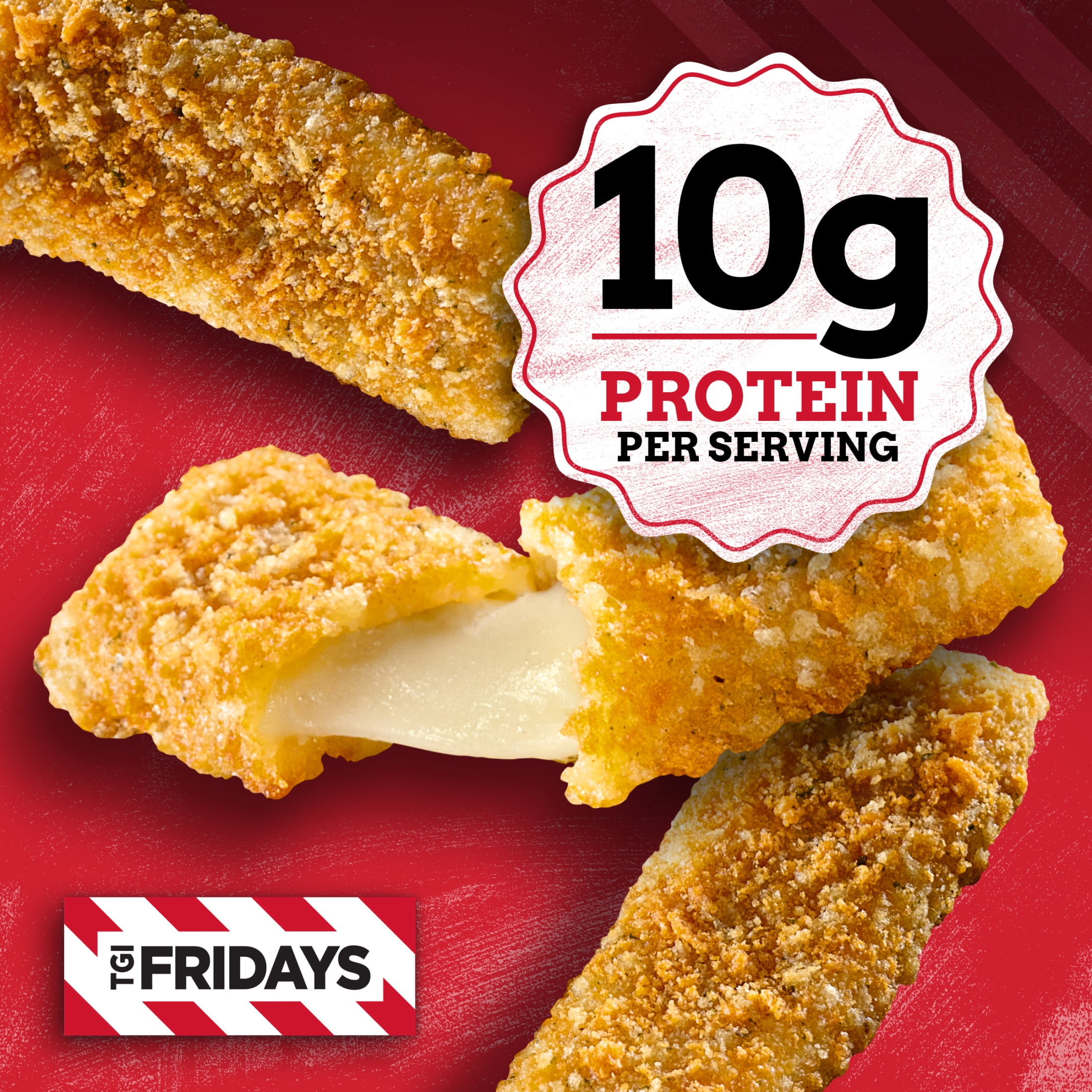 TGI Fridays Mozzarella Sticks Frozen Snacks with Marinara Sauce, 11 oz Box