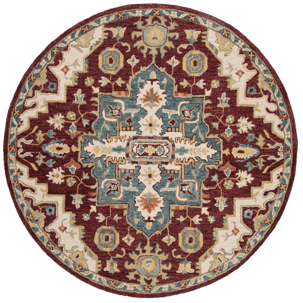 SAFAVIEH Aspen Jerred Oriental Wool Runner Rug, Red/Blue, 2'3" x 9'