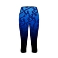 thumbnail image 5 of Only Moment Below The Knee Shorts for Women Polyester,Spandex Floral Printed Shorts Ankle Pants Athletic Sweatpants Dress Business Slacks with 4 Pockets Yoga Shorts for Women Sky Blue,XL, 5 of 5