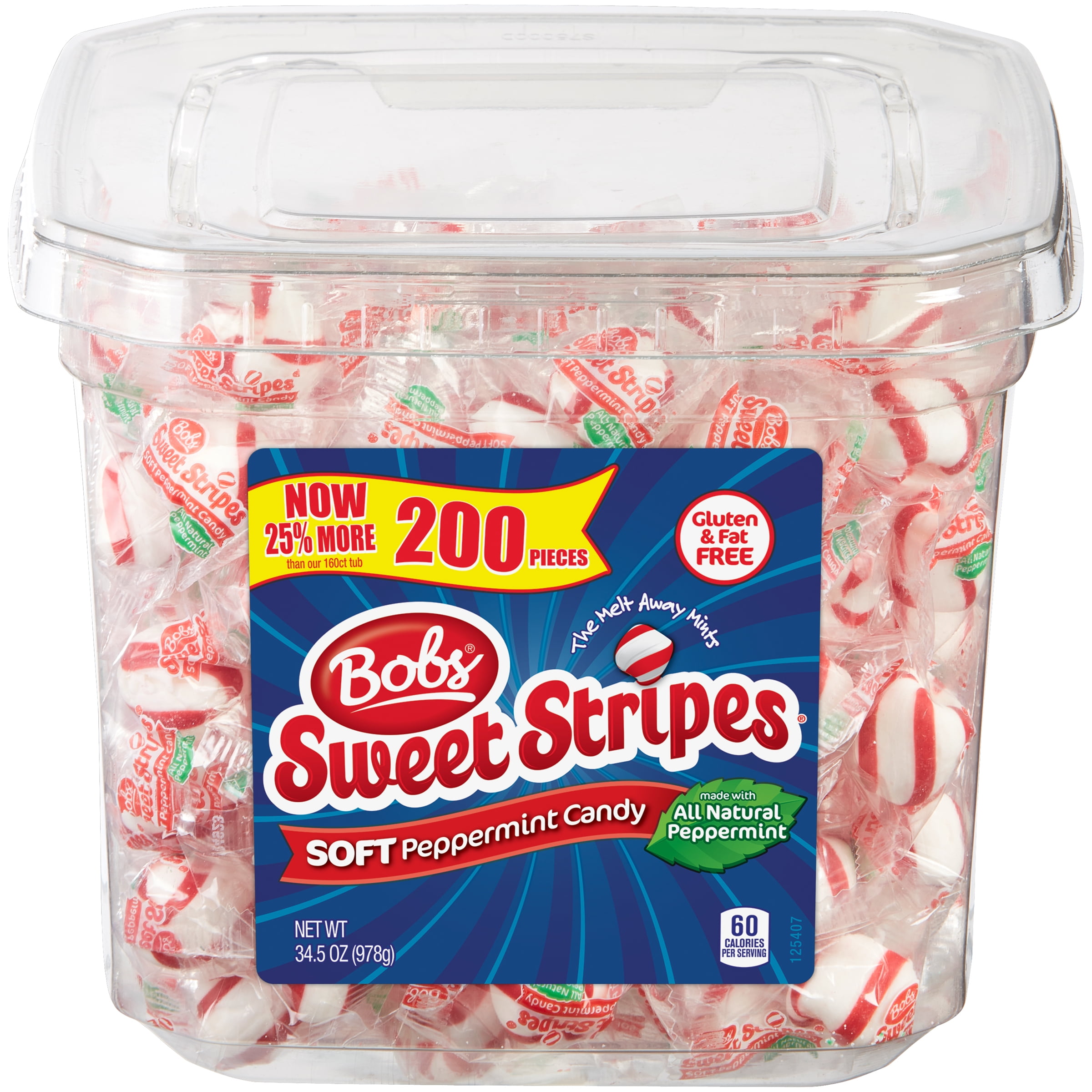 Bob's Sweet Stripes Peppermint Candy, 34.5 Oz (200 Count)