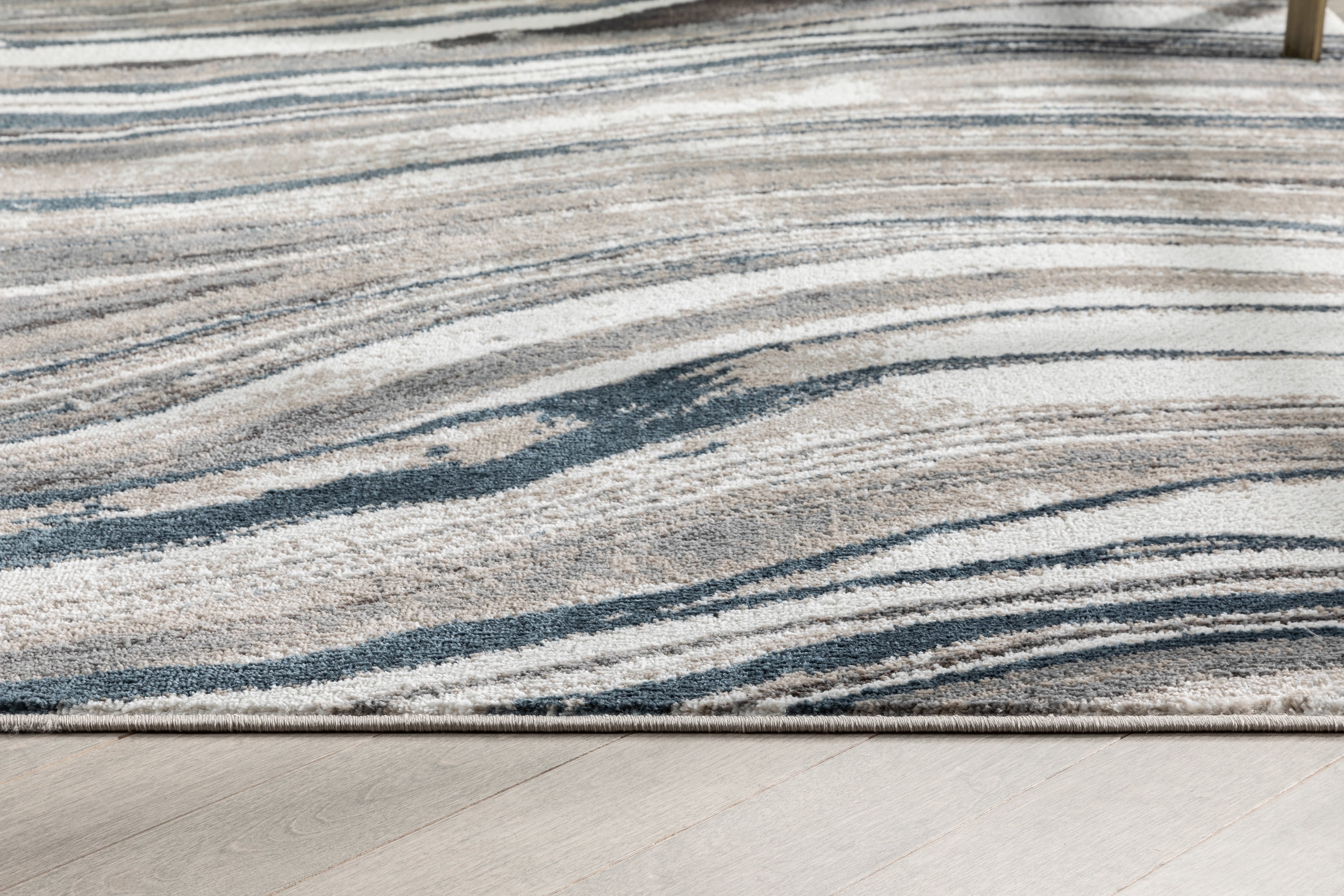 Well Woven Verity Abstract Area Rug, 5.25' x 7.25', Eclectic Geometric Pattern, Soft, Glam Pile, Distressed Design & Modern Color Palette