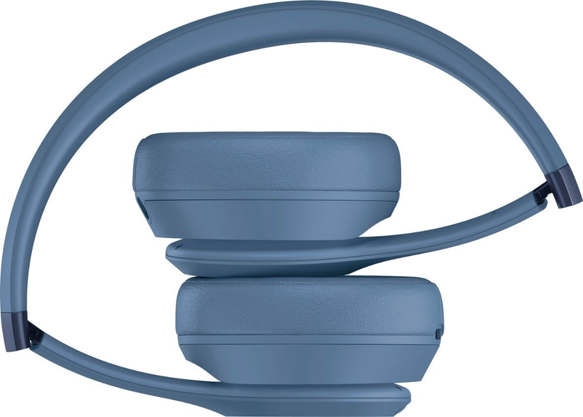Restored Beats by Dr. Dre Wireless Bluetooth On Ear Headphones Solo4 - Slate Blue with Microphone