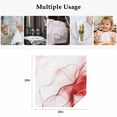 thumbnail image 4 of Marble Red Cloth Napkins, Gold White Modern Gradient Ocean Wavy Ripple Washable and Reusable Dinner Napkins Set of 8, Table Napkin for Kitchen Party Birthday Wedding Hotel Housewarming 20"x20", 4 of 8