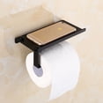 thumbnail image 5 of Estante para papel higiénico, portarrollos de papel higiénico con estante para teléfono, dispensador de papel tisú de acero inoxidable 304, 5 of 5
