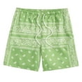 thumbnail image 1 of toraway Men's Boho Drawstring Waist Paisley Print Summer Beach Shorts XXL, 1 of 2