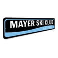 thumbnail image 3 of Ski Club Est Date Aluminum Metal Decor Sign - 4x18 inches, 3 of 4