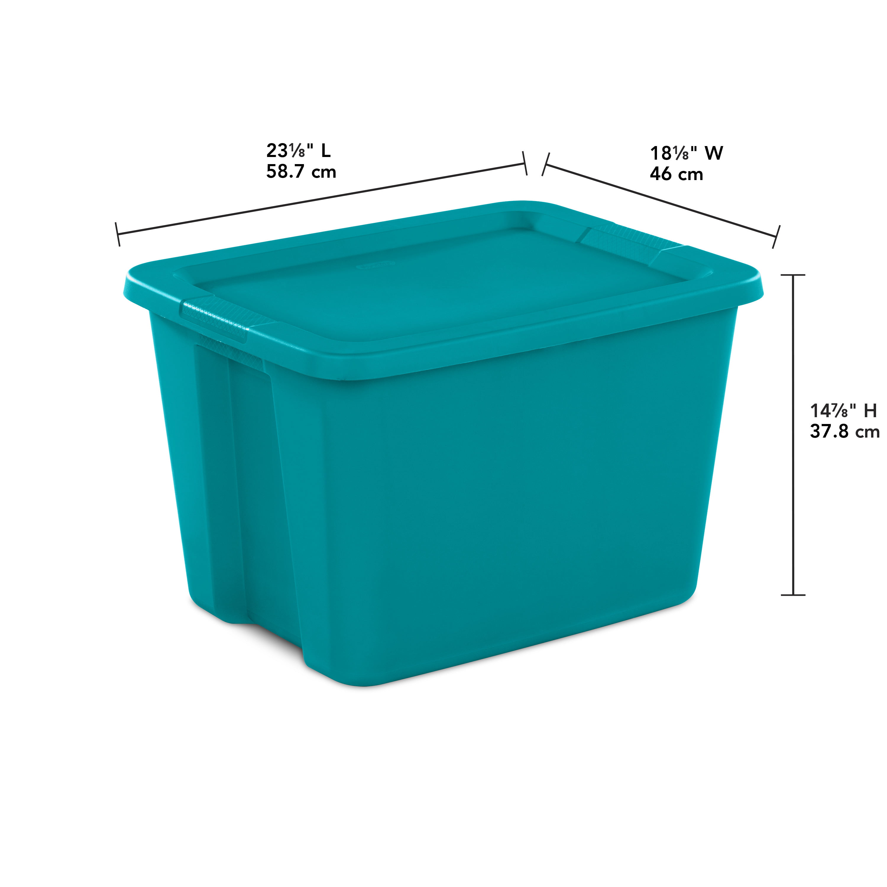 Sterilite 30 Gallon Tote Box -Mainstays Blue, Case of 6 