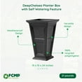 thumbnail image 3 of FCMP Outdoor Chelsea Planter Box with Self Watering Feature, Black (2 Pack), 3 of 7