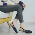 thumbnail image 4 of Women's Wide Width Flat Shoes，Plus Size Round Toe Slip on Wide Ballet Shoes., 4 of 8