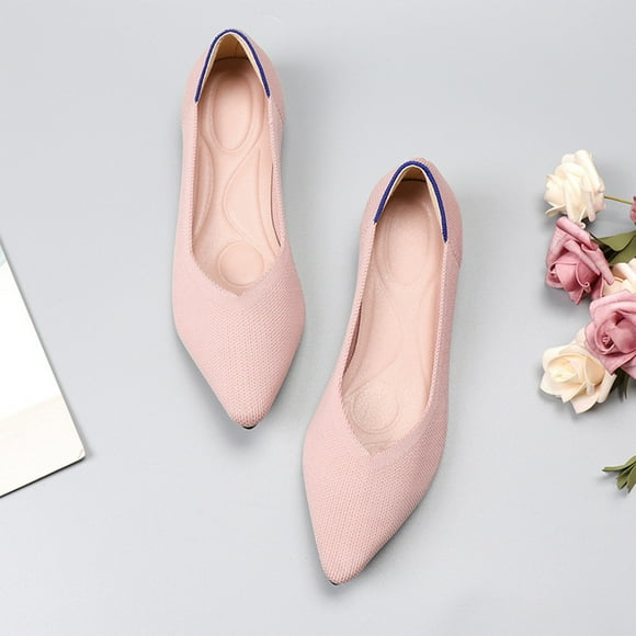 Xysaqa Shoes for Women, Womens Golf Shoes Womens Casual Comfortable Lightweight Fashion Flat Shoes Ladies Flat Shoes Solid Color Pointed Toe Flat Soft Sole Shoes Wedding Shoes for Women on Clearance