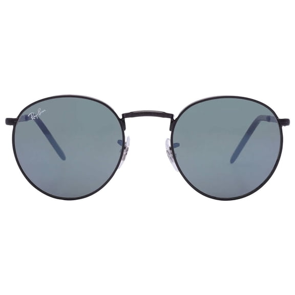 Sunglasses Ray-Ban RB 3637 002/G1 New Round Black Green Mirror B
