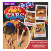 Made by Me Build & Paint Wood Cars, 3 Race Car with Moving Wheels, Boys and Girls, Child, Ages 6+