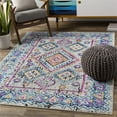 thumbnail image 2 of Dersim DSM-2303 5'3" x 7'3" Rug Pink/Denim/Aqua/White/Black/Orange/Saffron, 2 of 6