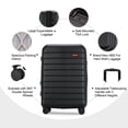 thumbnail image 5 of GinzaTravel 2 Piece Hardside Expandable Luggage Sets (20"/28"),Hard Shell Suitcase Sets with Wheels,Black, 5 of 11