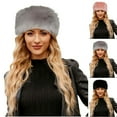 thumbnail image 5 of FAWUUDO Womens Winter Faux Fur Bucket Hat, Warm Comfortable Furry Wide Brim Hat, Fisherman Hat, 5 of 5